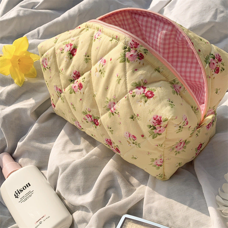 Bow Cosmetic Bag Large Capacity Travel Skincare Storage