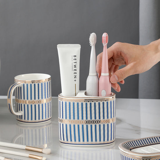 Household Light Luxury Ceramic Toothbrush Rack