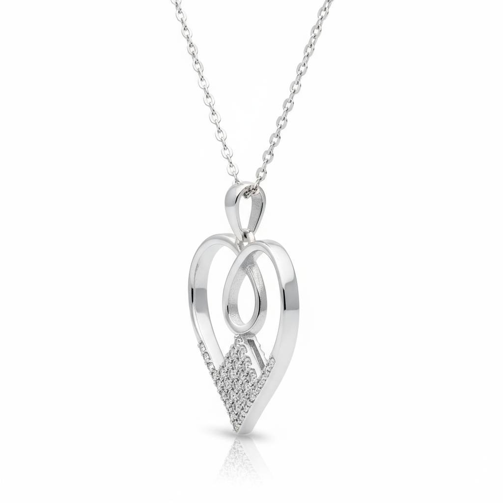 No using the 925 sterling heart pendant neclace