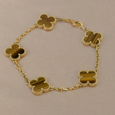 Tiger Eye Clover Bracelet-2
