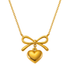 Bow Heart Pendant Necklace -Dainty Cute Pendant Jewelry Gift-0